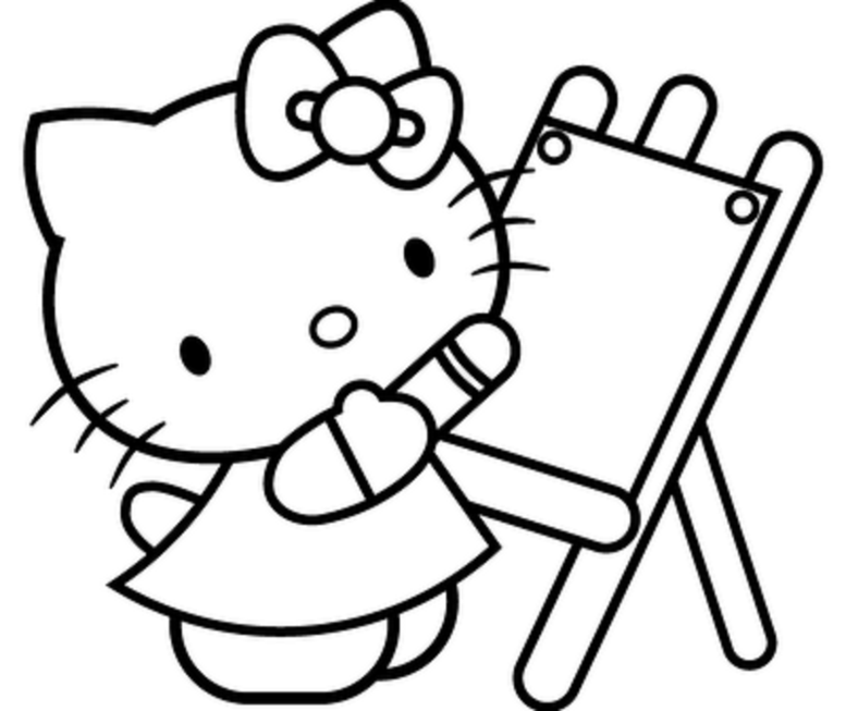 hello kitty thanksgiving coloring page